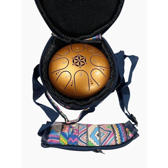 Steel Tongue Drum Rain Drum Tone Key C5 5.5 Inch 8 Notes For Kids Beginner - Picture 1 of 12